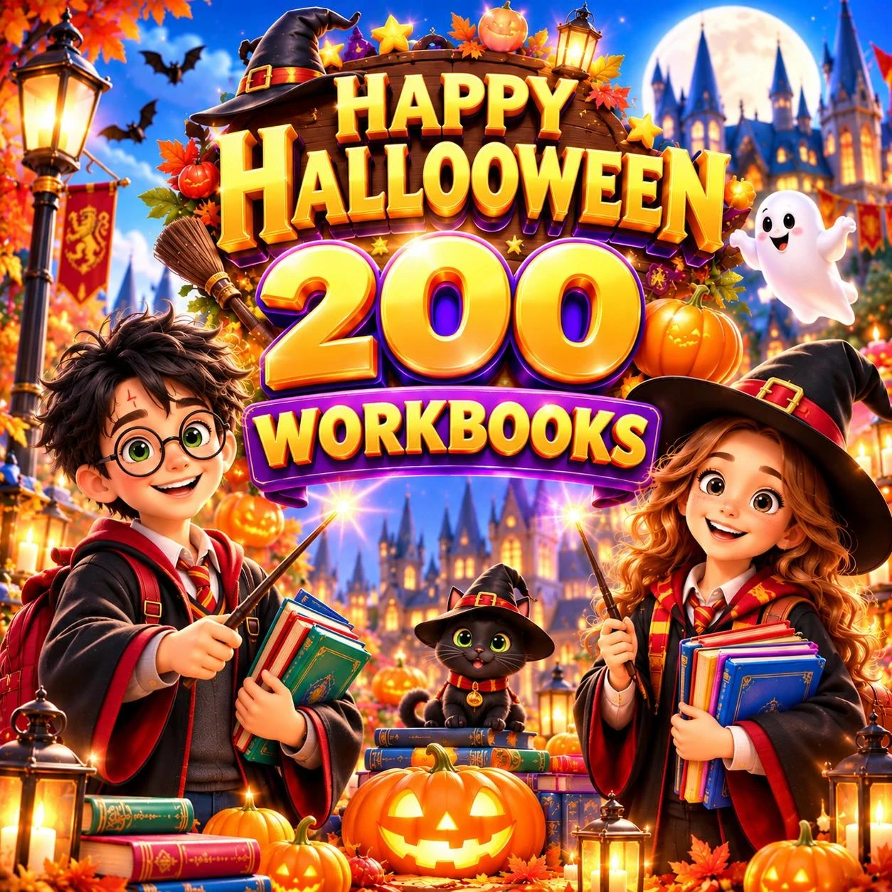 🔮 HAPPY HALLOWEEN 200 WORKBOOKS