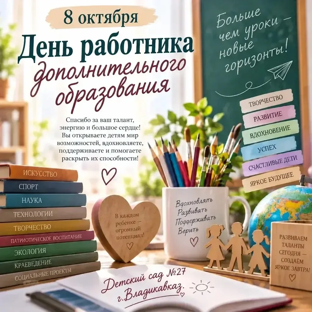 Поздравляем с Днём работника дополнительного образования!