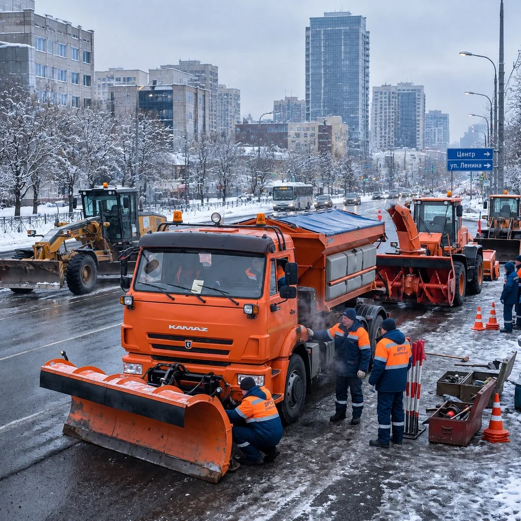 ❄️ В Алтайском крае ведутся подготовительные работы к предстоящему зимнему дорожному се...