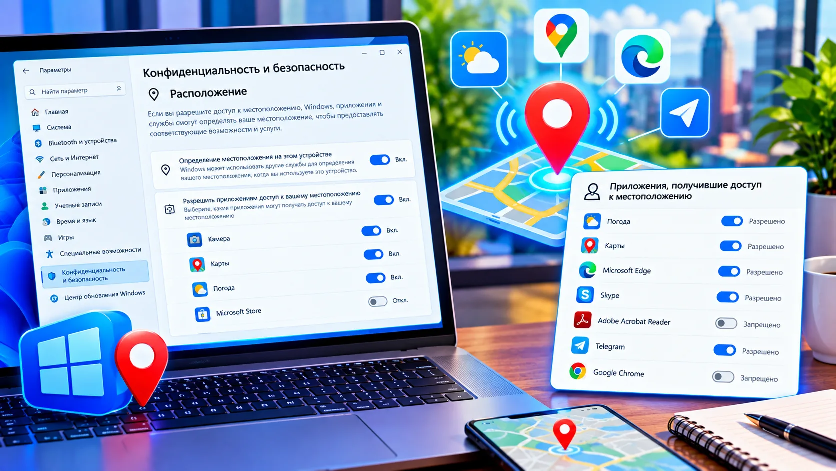 📍 WINDOWS МОЖЕТ ОПРЕДЕЛЯТЬ МЕСТОПОЛОЖЕНИЕ КОМПЬЮТЕРА — ПРОВЕРЬТЕ, КАКИЕ ПРИЛОЖЕНИЯ ИМЕ...