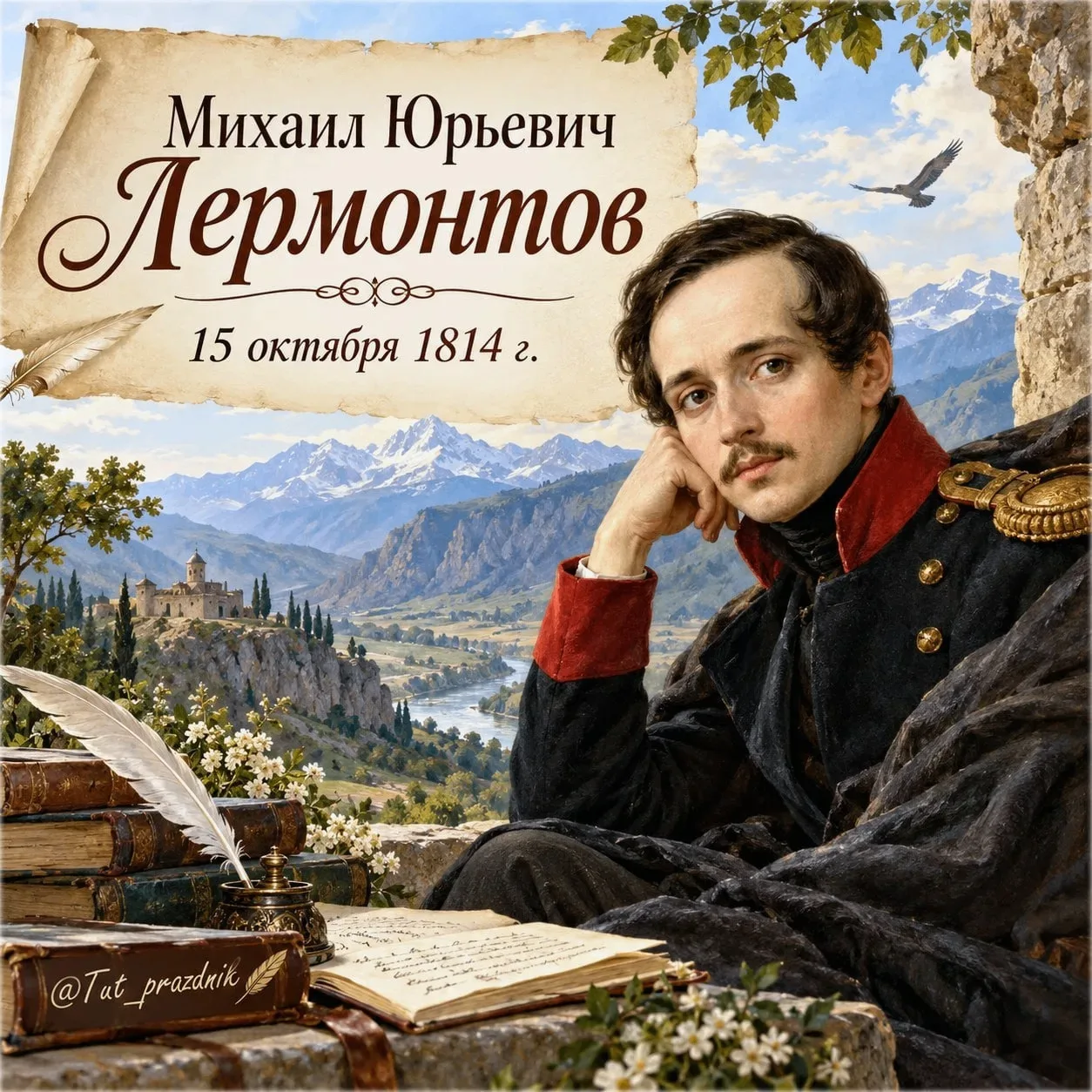 📚 15 октября — День рождения Михаила Юрьевича Лермонтова ✍️