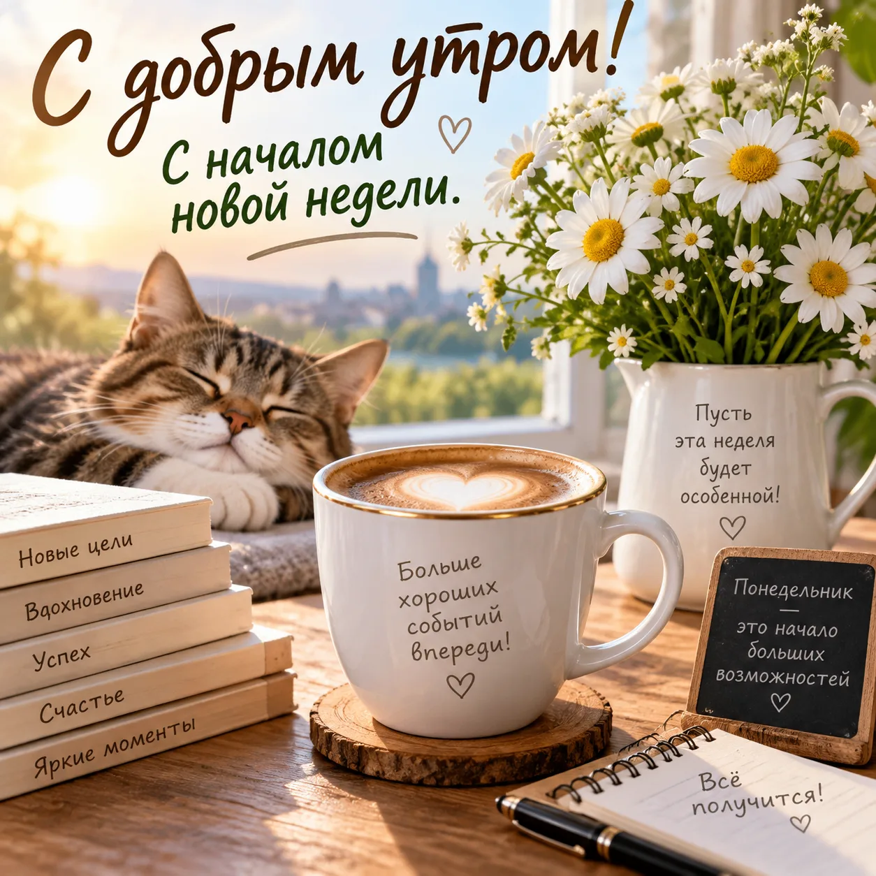 Новая неделя — это новая глава вашей личной книги. Не обязательно писать её сразу набел...