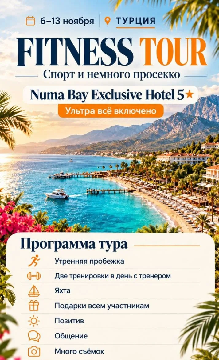 Есть несколько вариантов попасть в фитнес - тур.