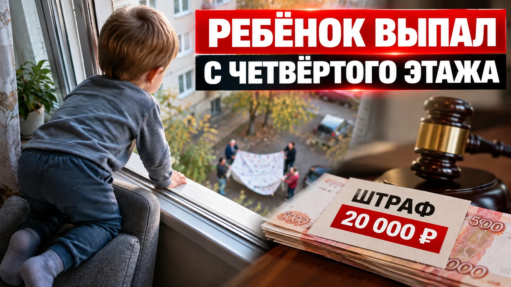 🚨 В КИРОВЕ 4-ЛЕТНИЙ МАЛЬЧИК ВЫПАЛ С ЧЕТВЁРТОГО ЭТАЖА. МАТЬ ОШТРАФОВАЛИ НА 20 ТЫСЯЧ РУБЛЕЙ