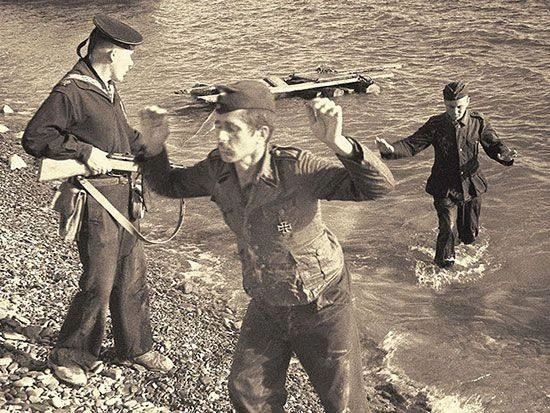 Пленные немецкие солдаты. Крым. 1944 г.