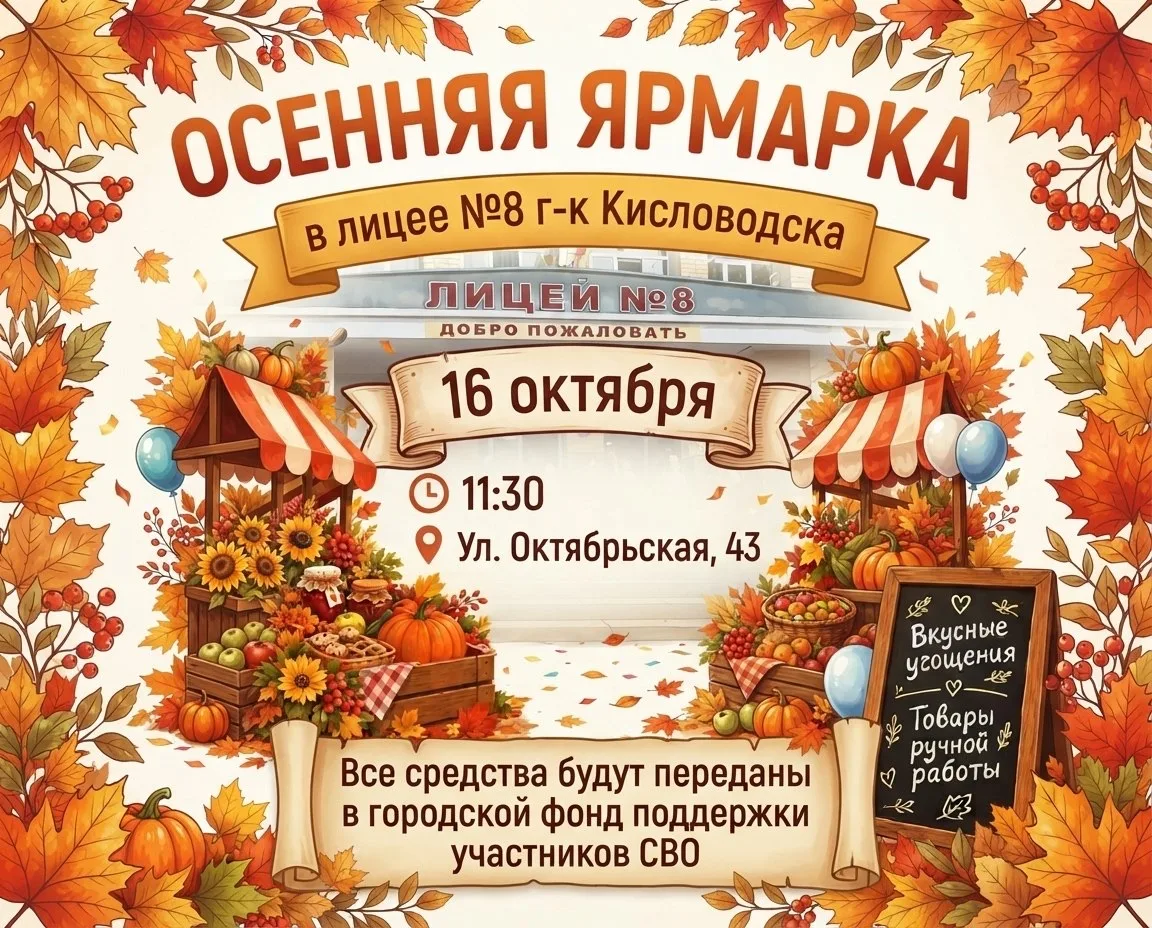 🍂 Осенняя ярмарка в Лицее №8! 🍂