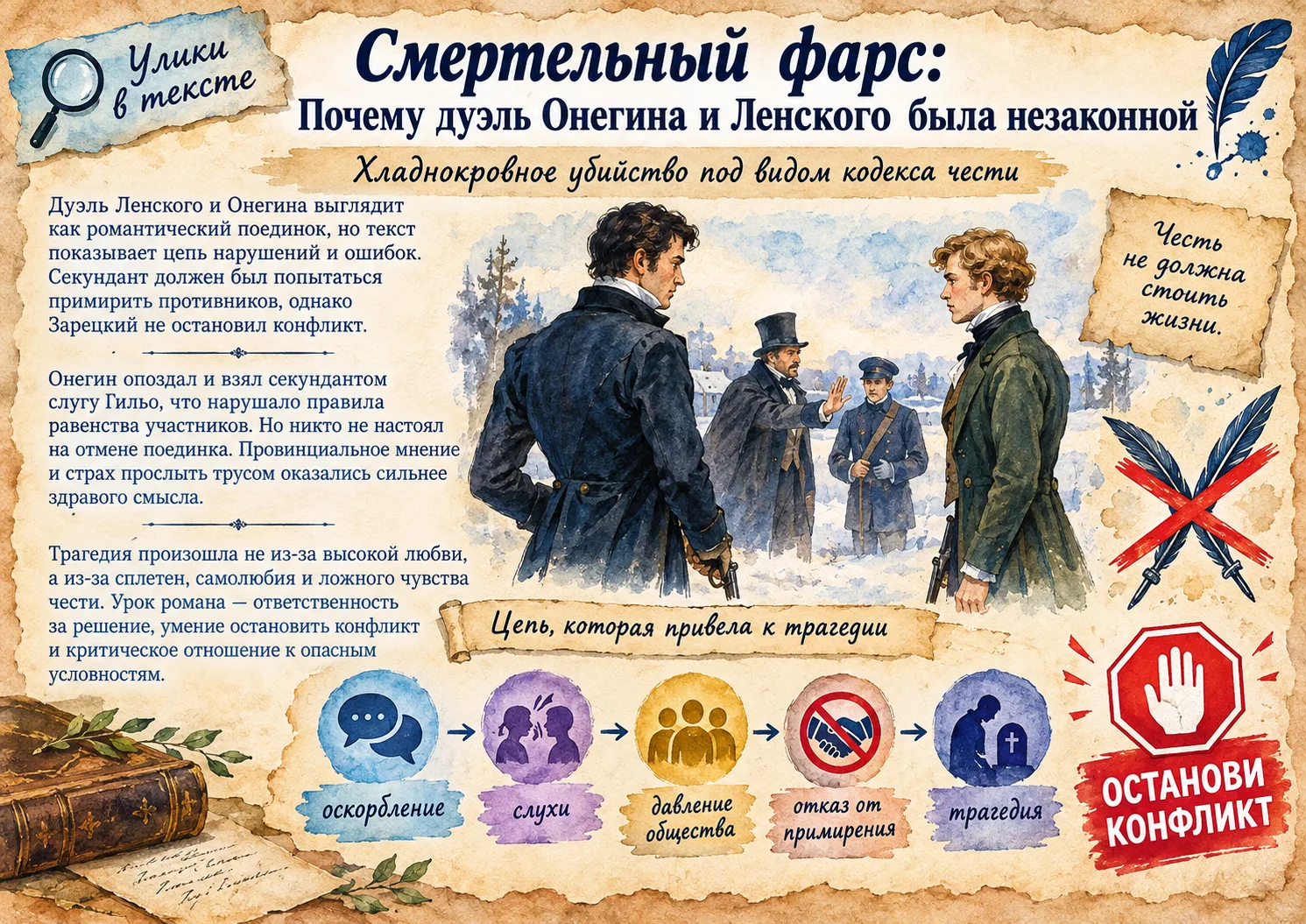 🔎Информационные плакаты: Улики в тексте. 🕵‍♀️