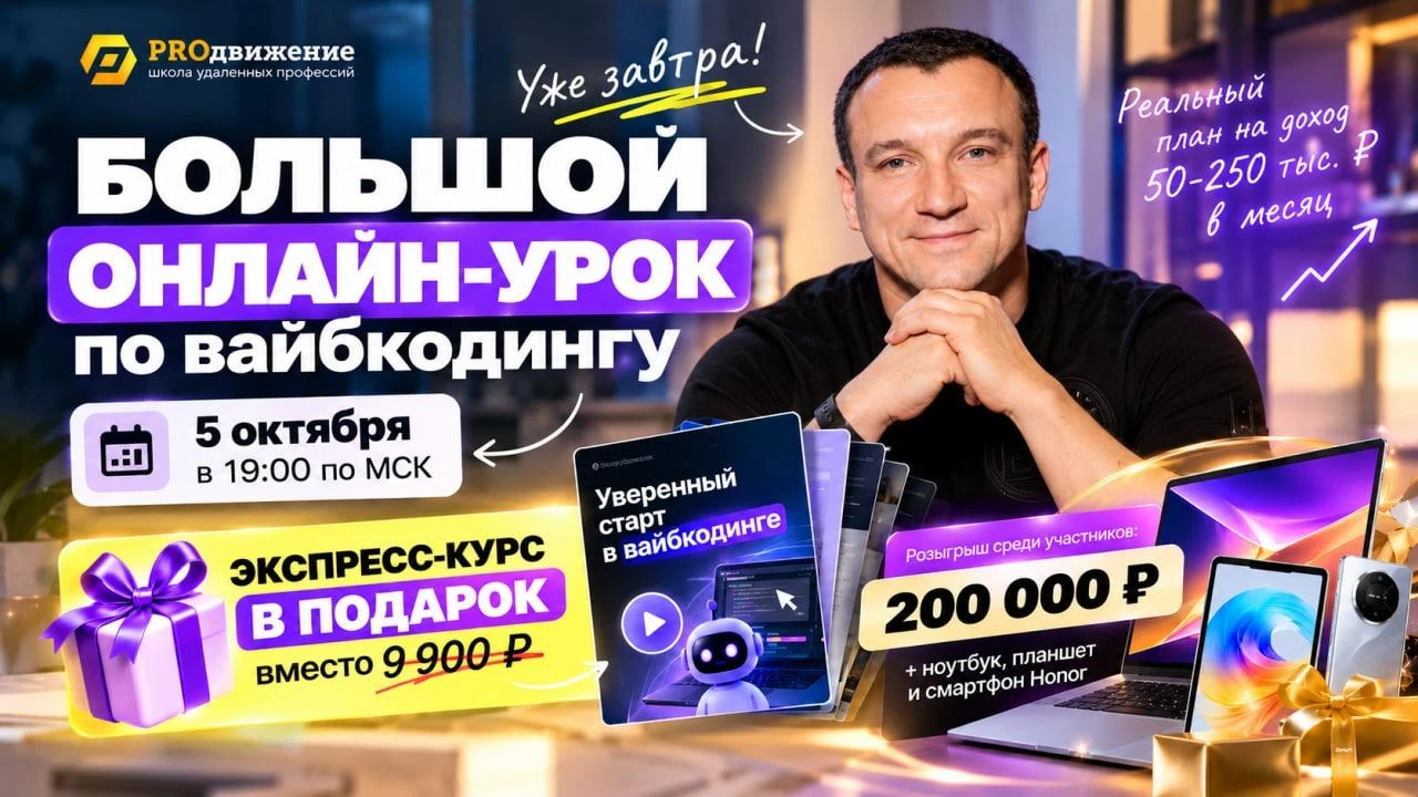 🔥 Уже завтра старт онлайн-урока + экспресс-курс бeсплатно вместо 9 900₽!