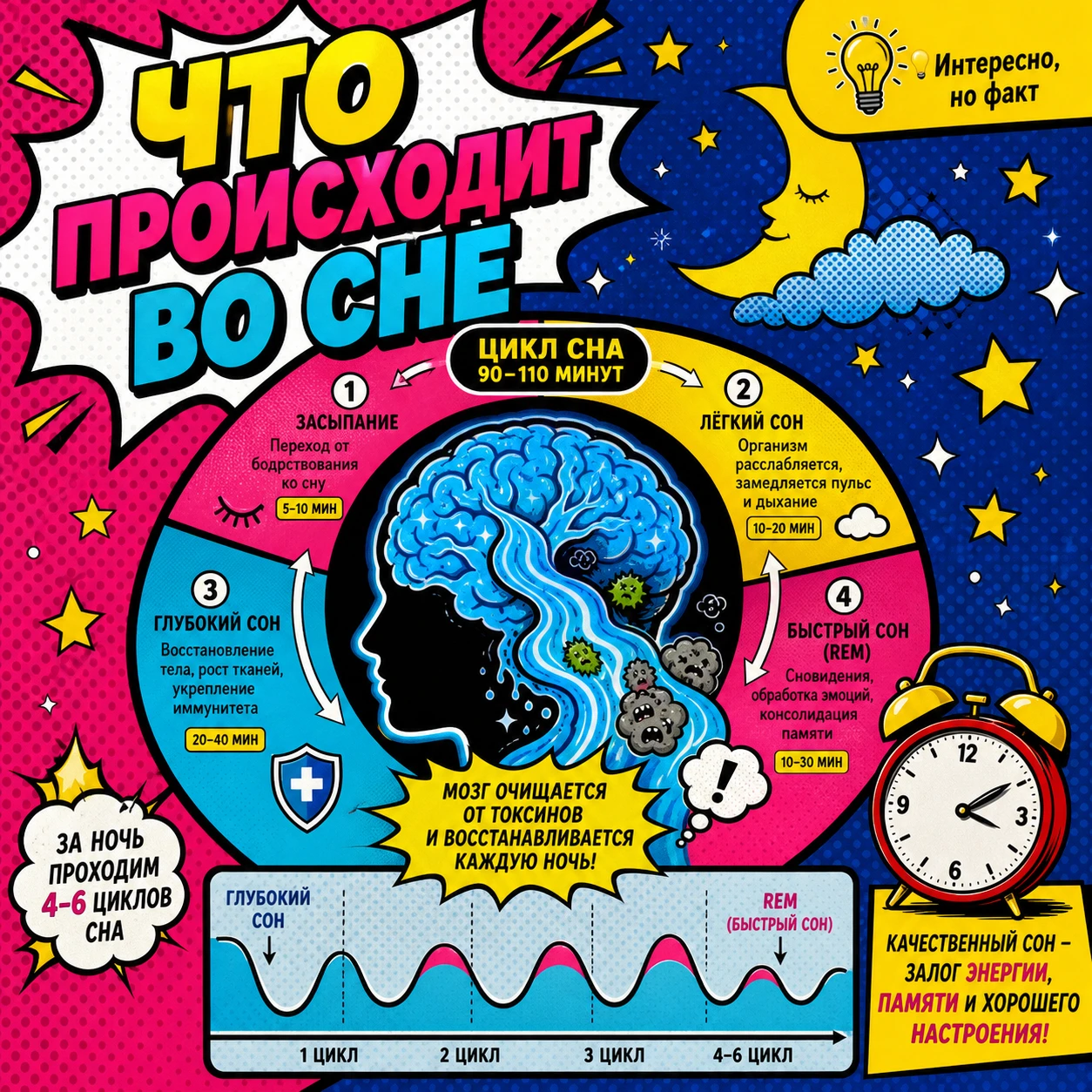 😴 Что происходит с мозгом во сне