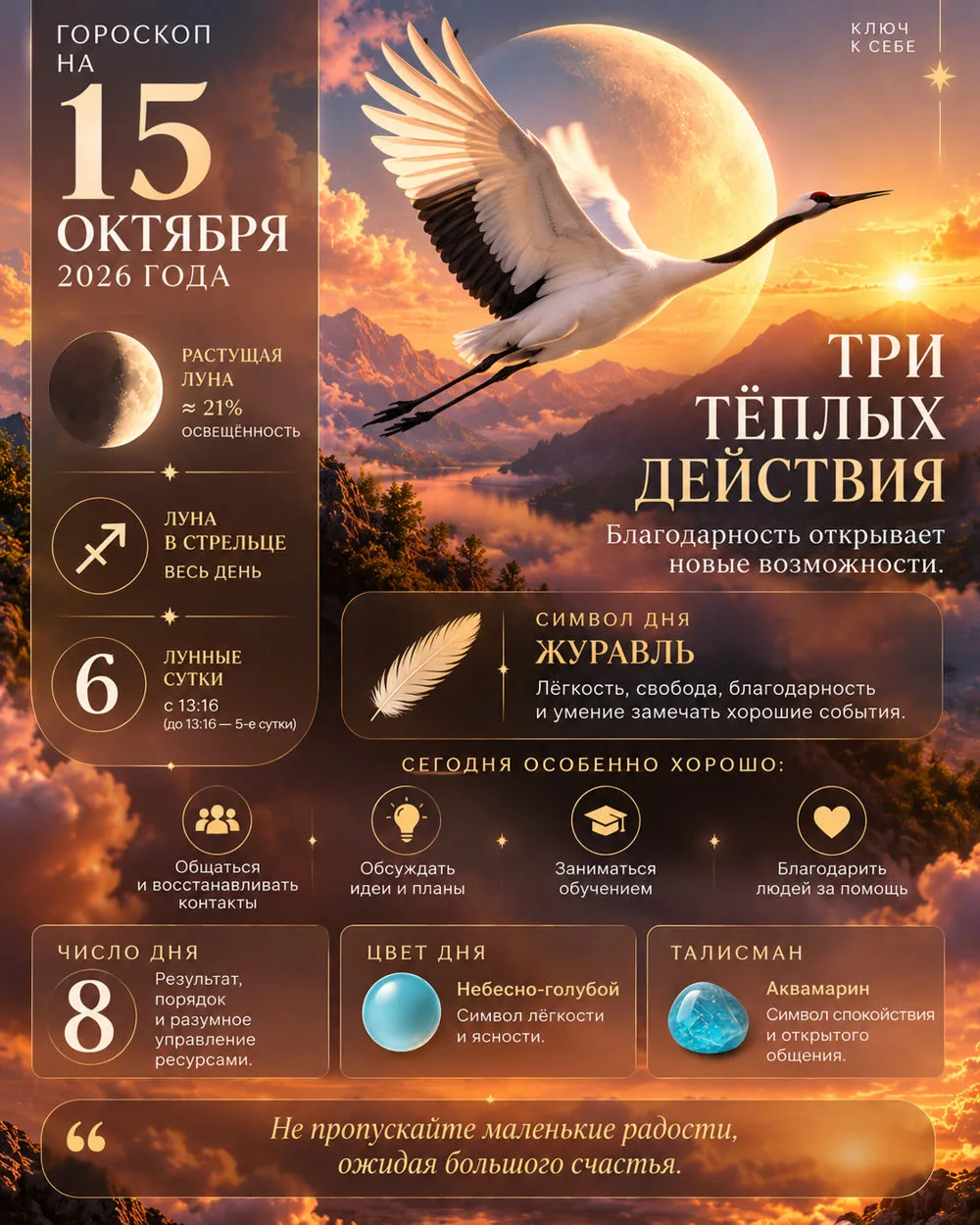 🔮 ГОРОСКОП НА 15 ОКТЯБРЯ 2026 ГОДА