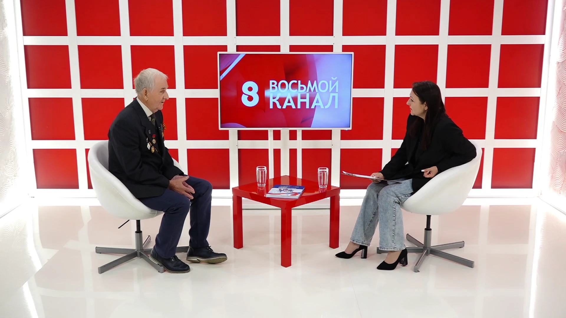 Интервью на 8 канале. Марина Левочко, Владимир Юдаков.