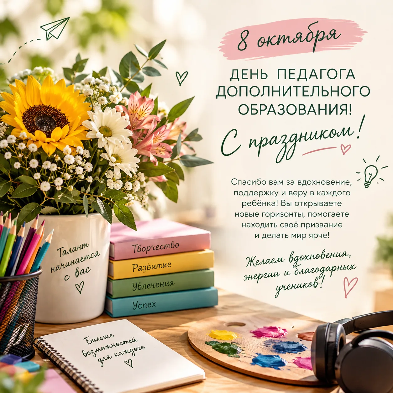 🌟 8 октября — День педагога дополнительного образования!