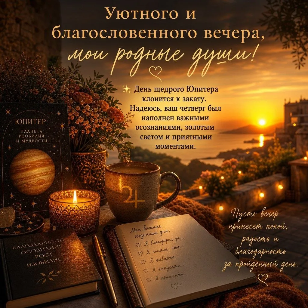 Уютного и благословенного вечера, мои родные души!