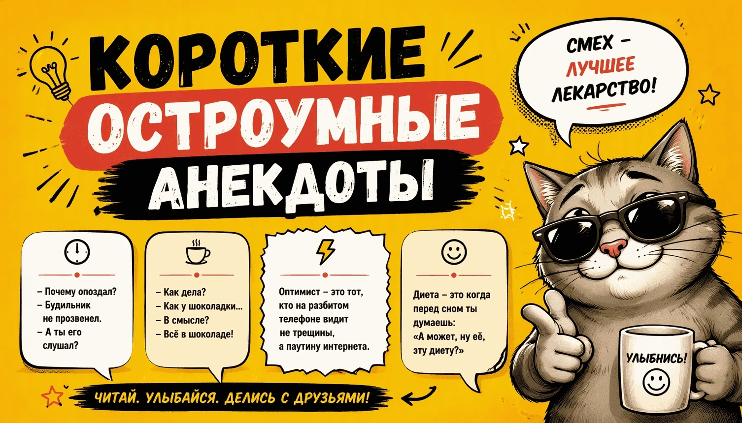 Короткие остроумные анекдоты