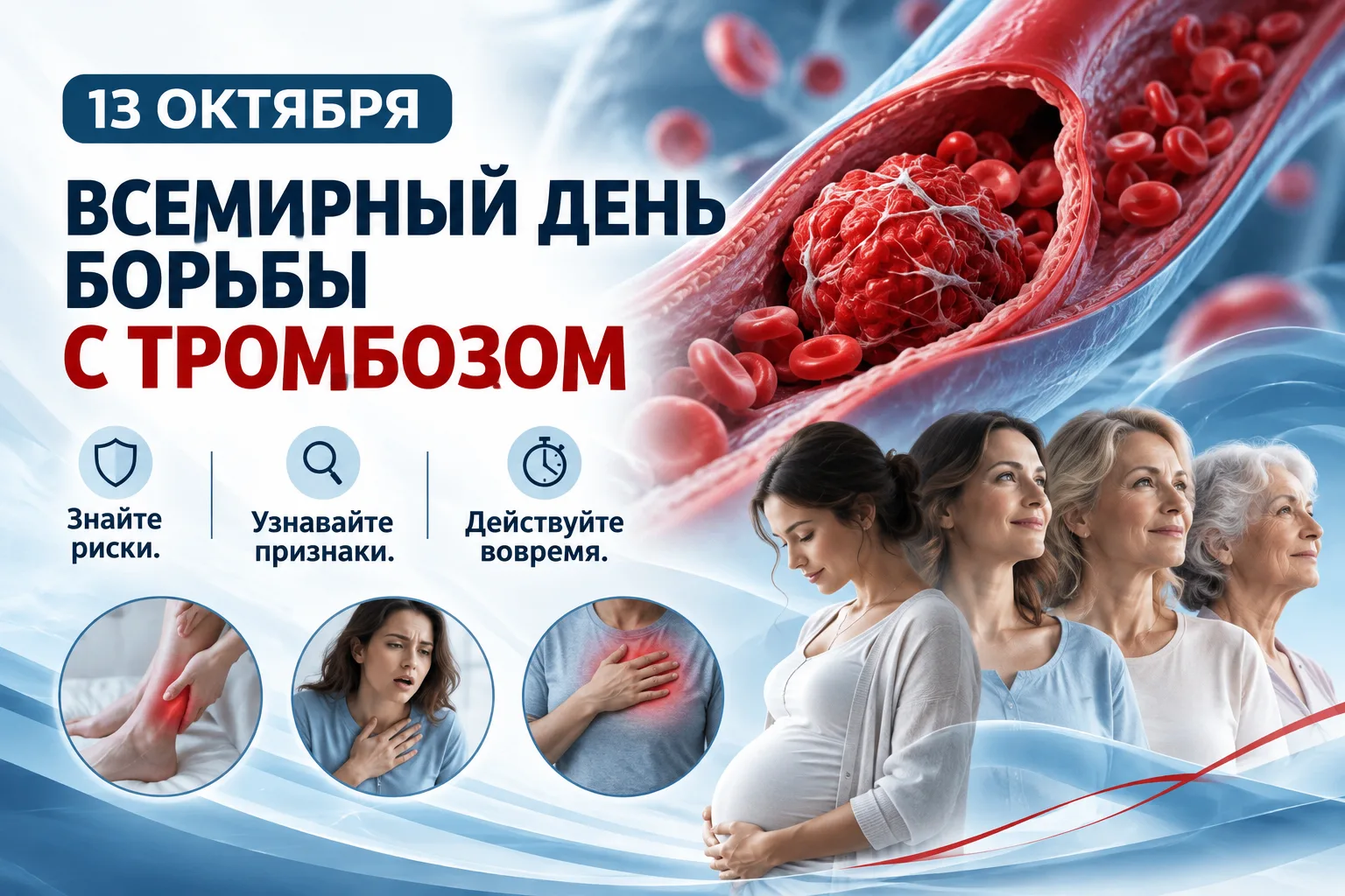 🩸 13 октября — Всемирный день борьбы с тромбозом