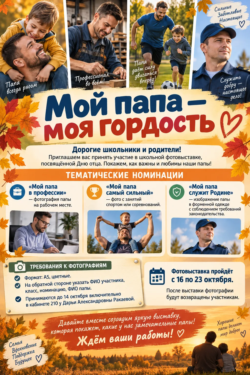 «Мой папа — моя гордость»