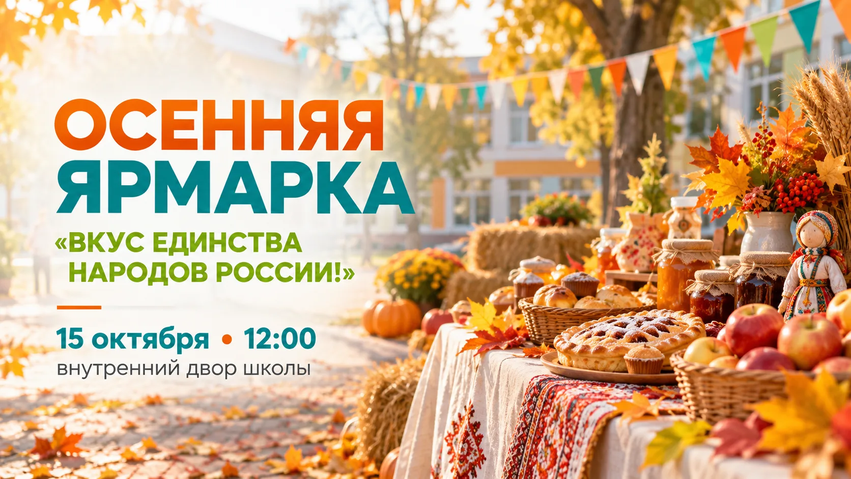 🍂 ПРИГЛАШАЕМ НА ОСЕННЮЮ ЯРМАРКУ «ВКУС ЕДИНСТВА НАРОДОВ РОССИИ!»