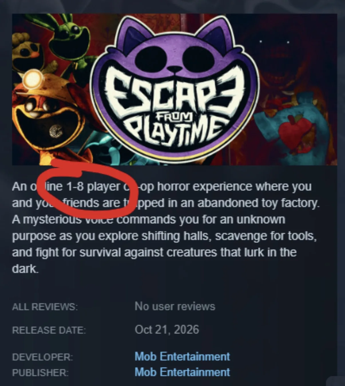 ⚡️ Escape From Playtime теперь будет поддерживать от 1 до 8 ИГРОКОВ!!