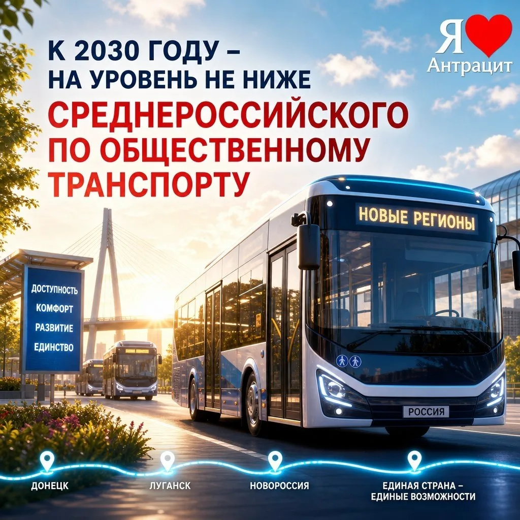 🚌Донбасс и Новороссия выйдут на среднероссийский уровень по транспорту к 2030 году