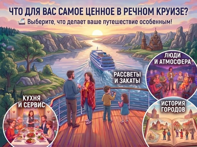 Что для вас самое ценное в речном круизе?