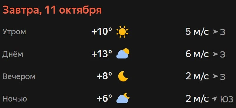 Прогноз погоды☀️