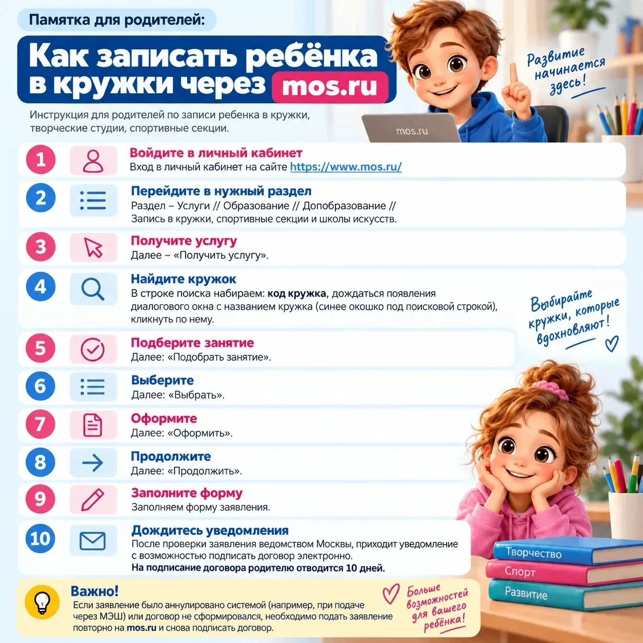 📌 Как подписать или расторгнуть договор на mos.ru