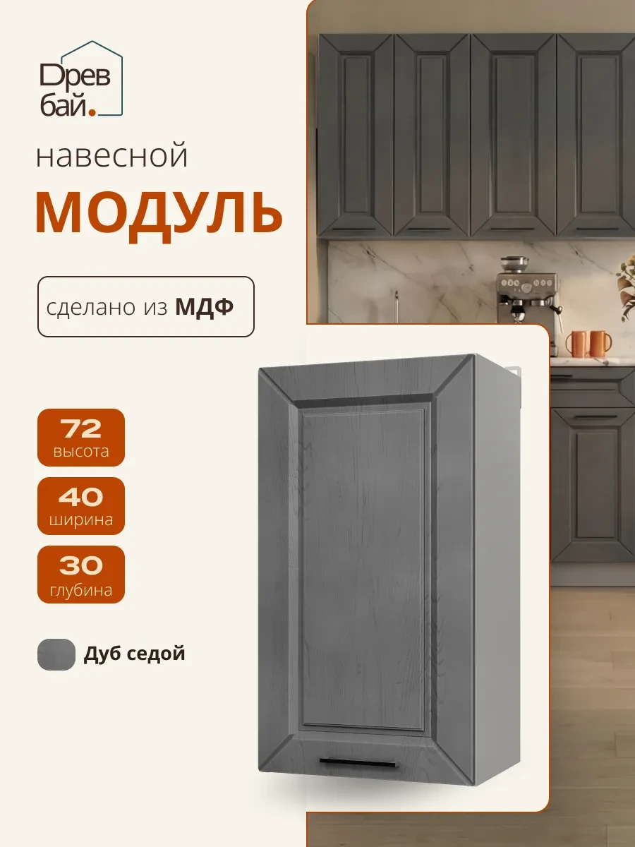 ⚡️ 77,6%   | Кухонный гарнитур модульный навесной 40 см