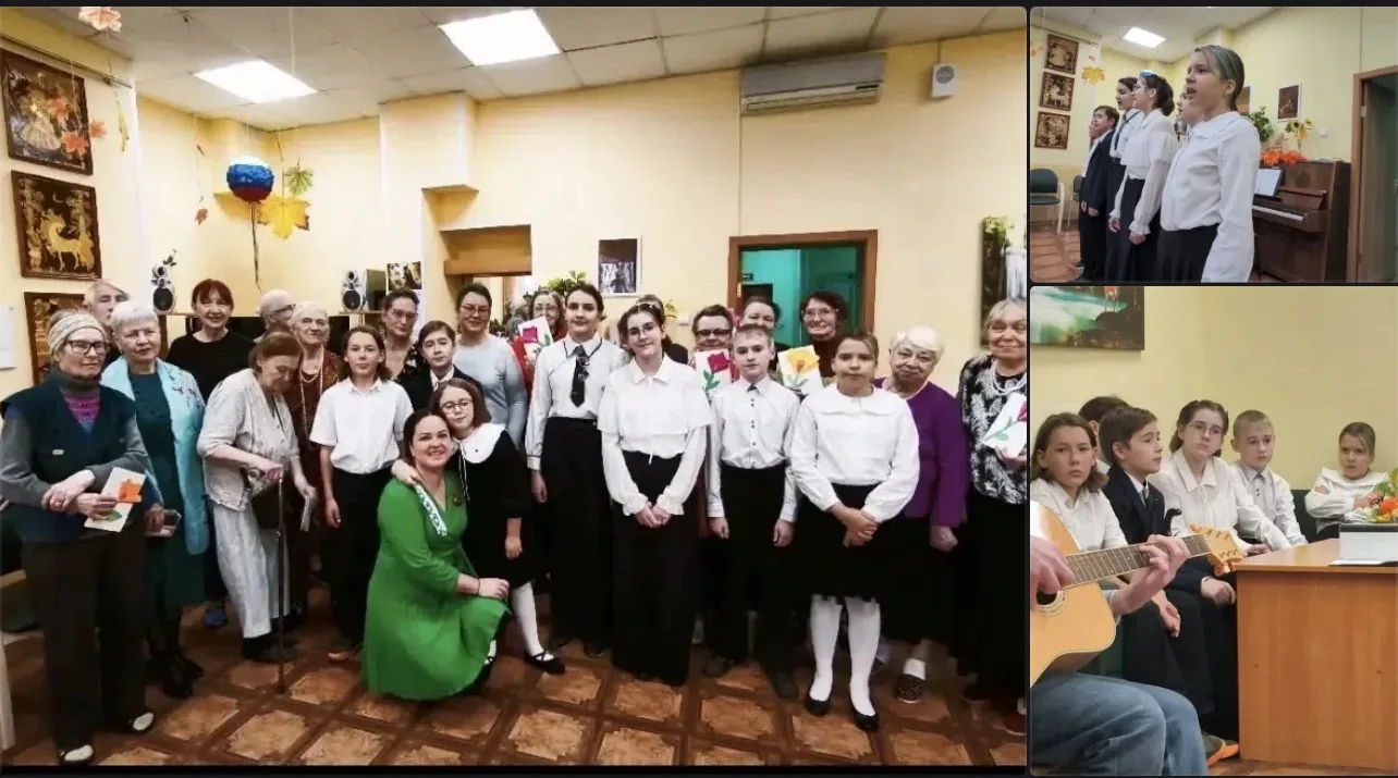 💫Сегодня наш школьный хоровой коллектив «Твой голос» побывал в гостях в Социальном дом...