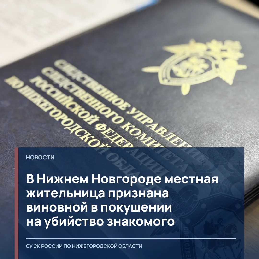 В Нижнем Новгороде местная жительница признана виновной в покушении на убийство знакомого