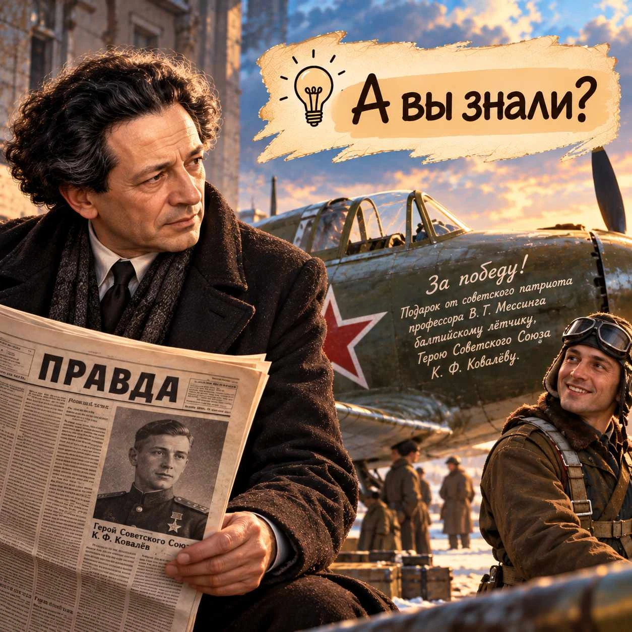 💡 А вы знали, что Вольф Мессинг подарил фронту два боевых самолёта?