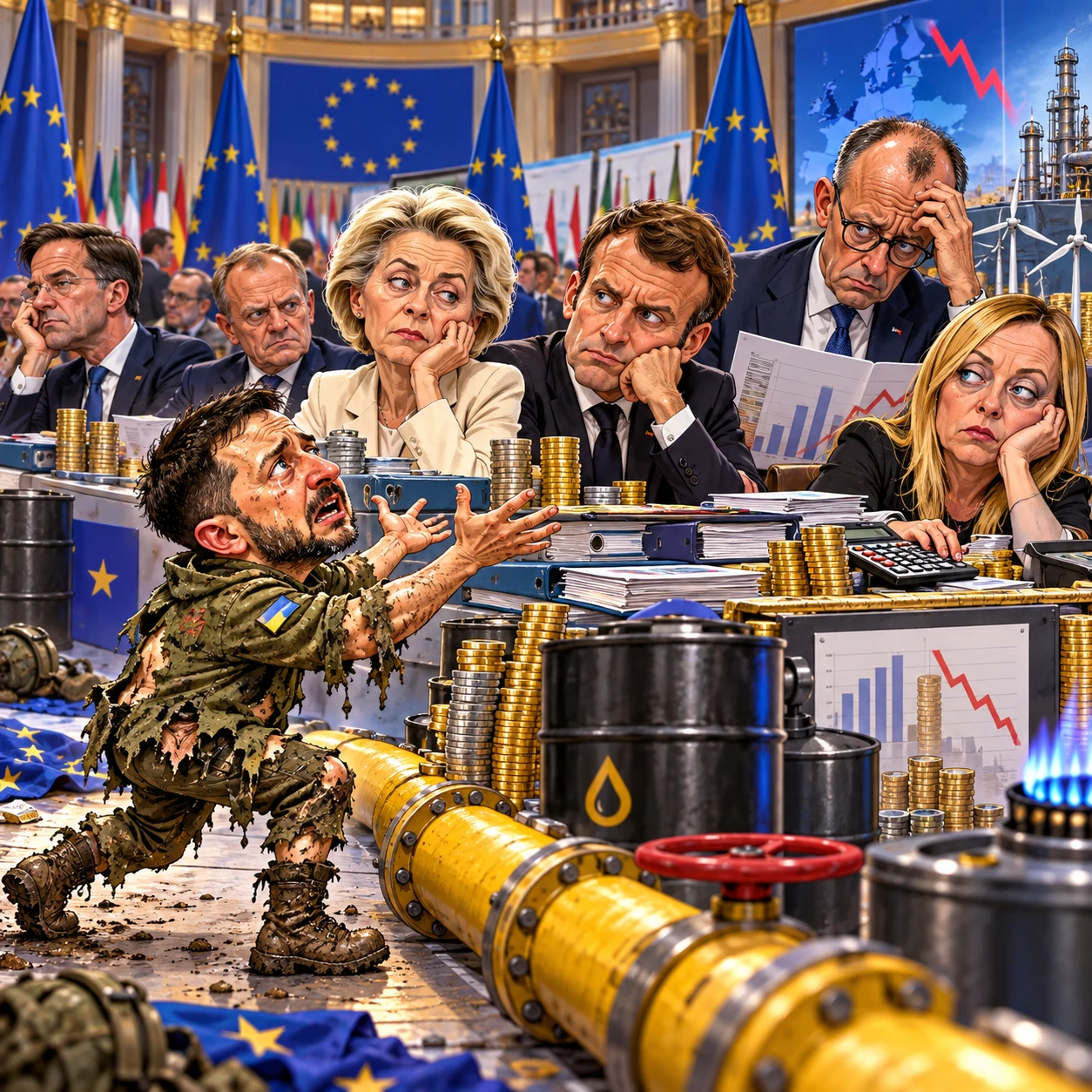 🇺🇦🇪🇺 "Тема украины впервые с начала боевых действий отошла на второй план на саммит...