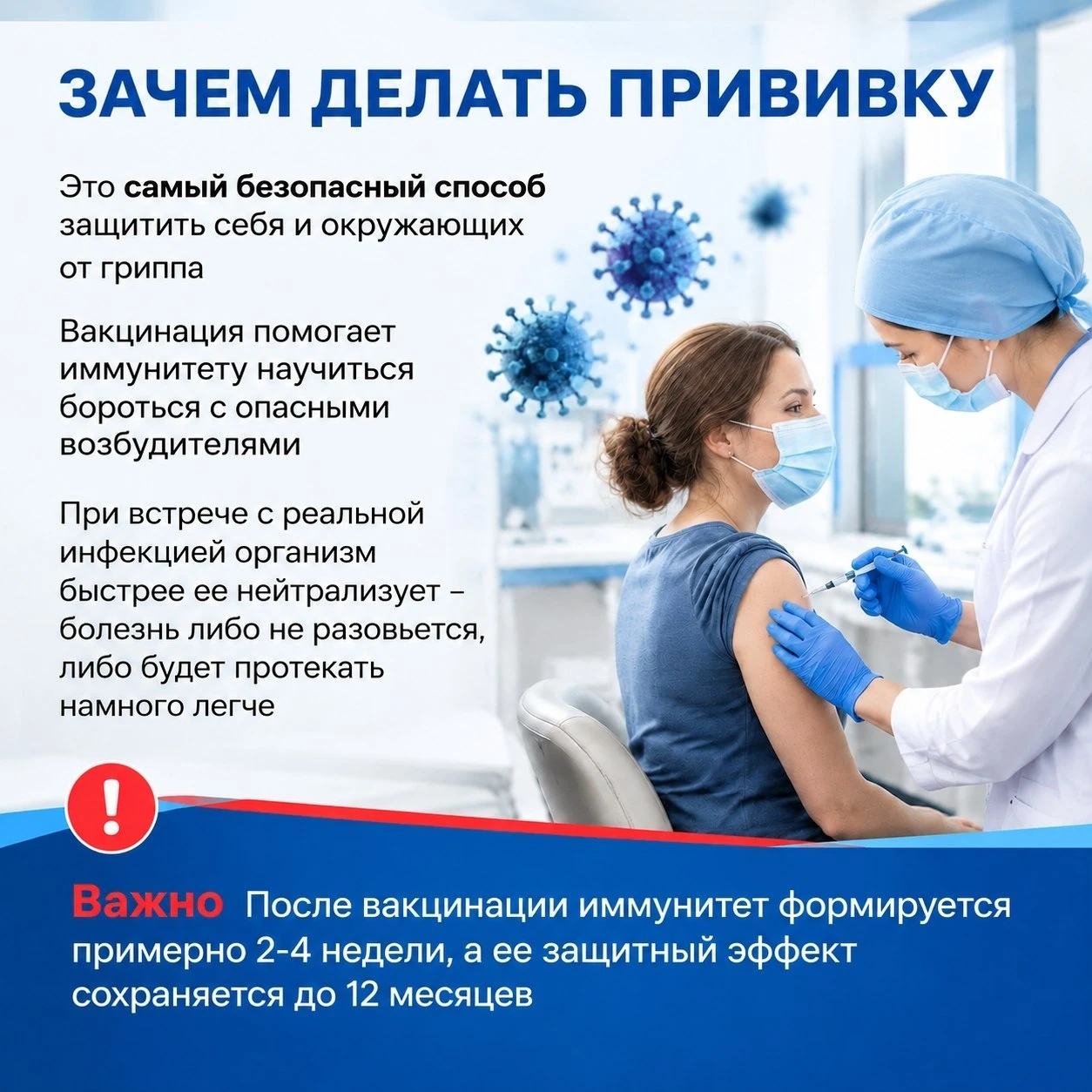 Сделать прививку от гриппа — эффективный способ защитить себя и своих близких от болезн...