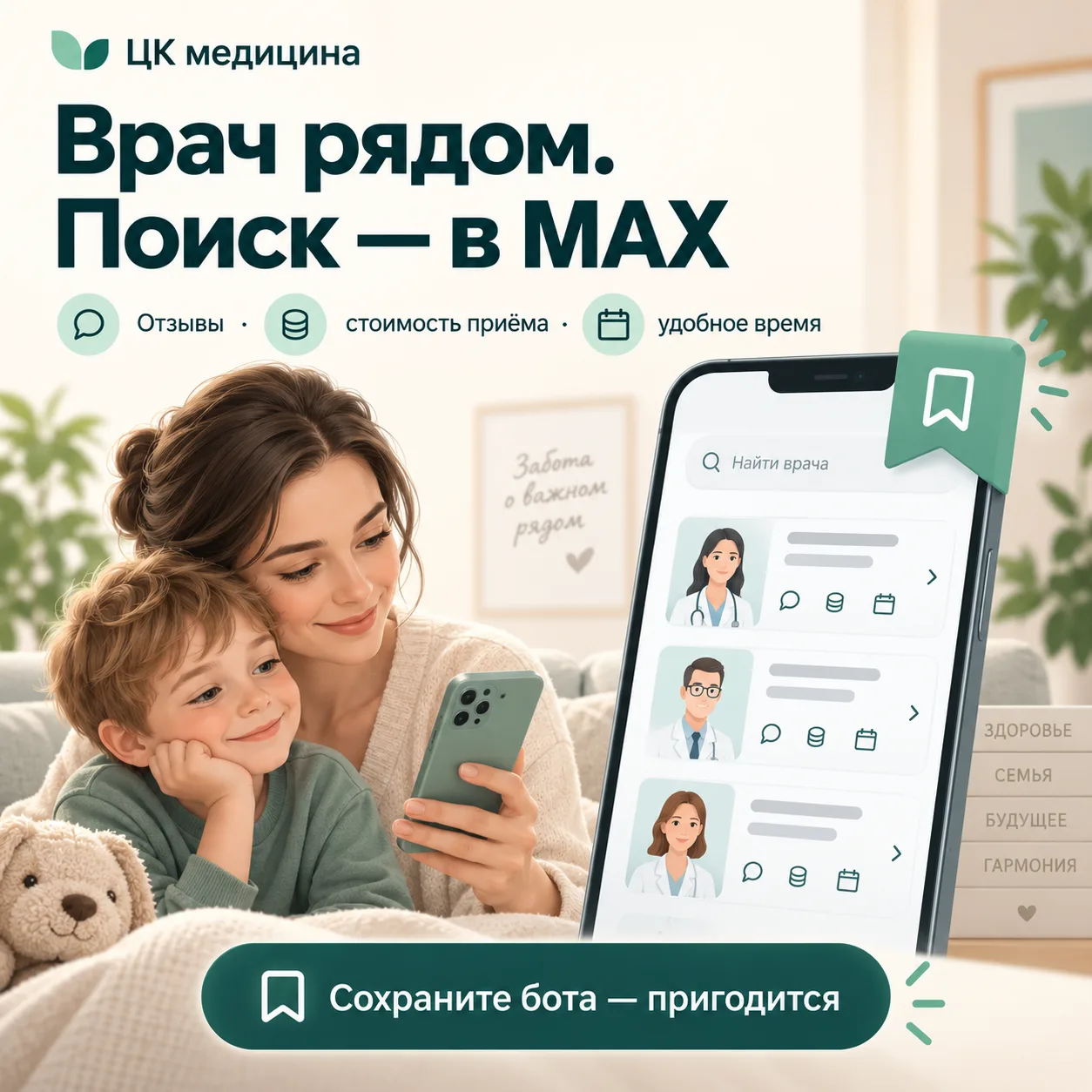 Когда нужен врач — пусть поиск будет под рукой 🩺