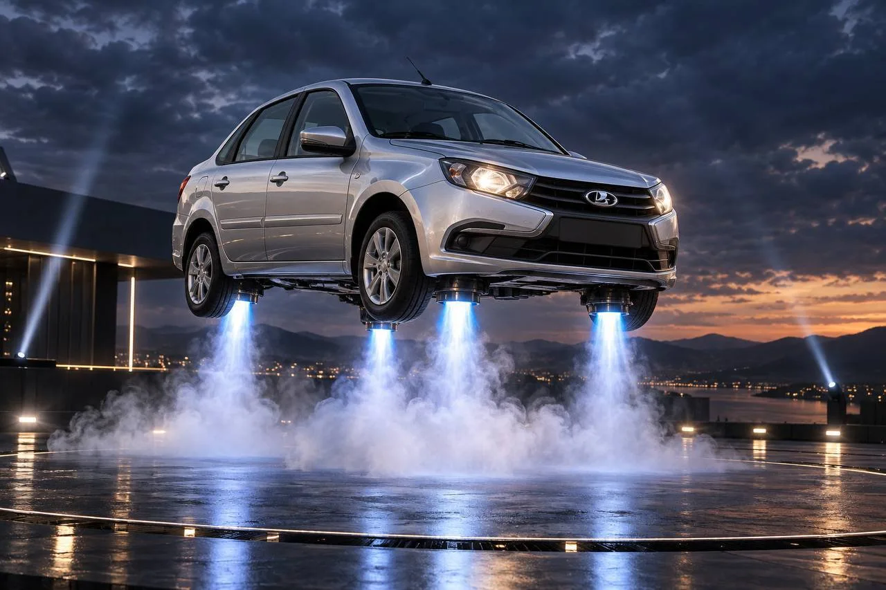 🤑Lada Granta может стать первым летающим автомобилем в России, если оснастить её ракет...