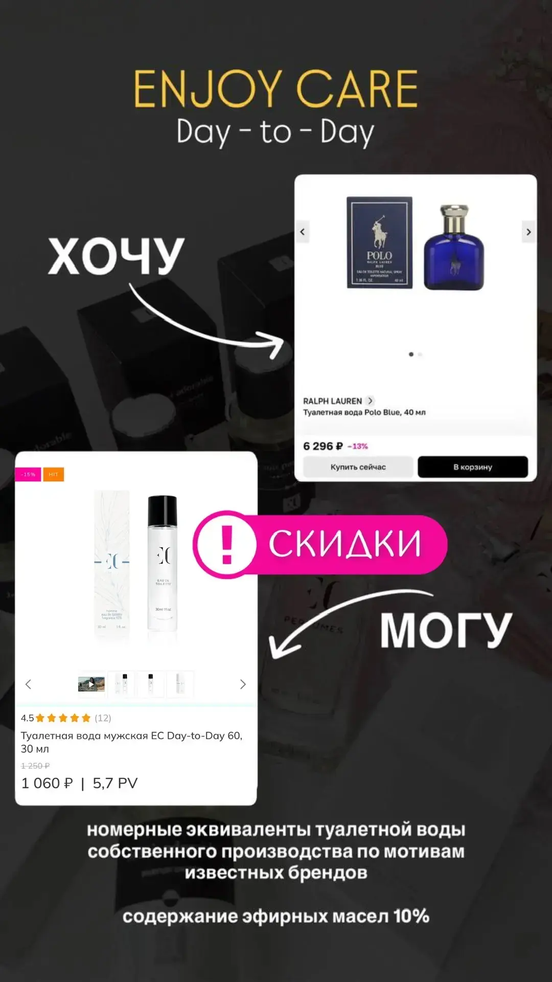 ТУАЛЕТНАЯ ВОДА Enjoy Care  Day‑to‑Day, 30 мл