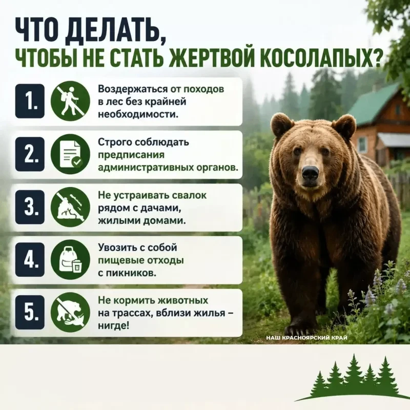 ❗❗❗Осторожно, медведи: памятка безопасности в сезон активности косолапых!