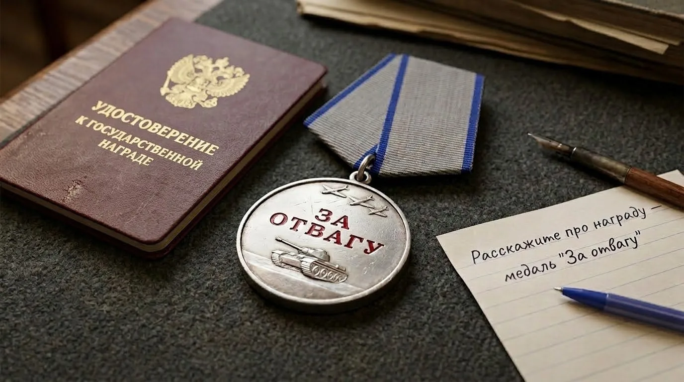 Отвечаю на вопрос из формы: Расскажите про награду - медаль «За отвагу»