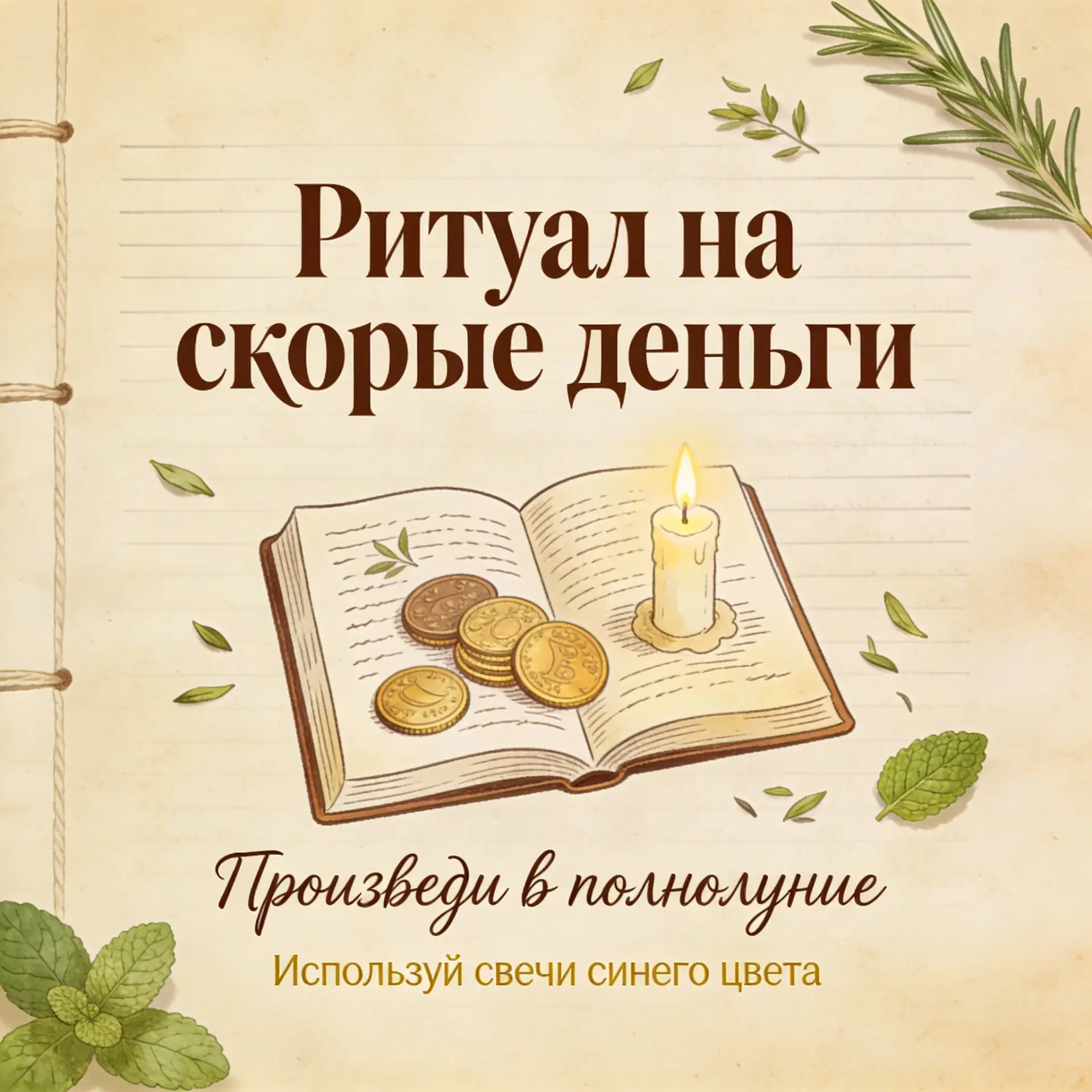 👊 Ритуал на скорые деньги