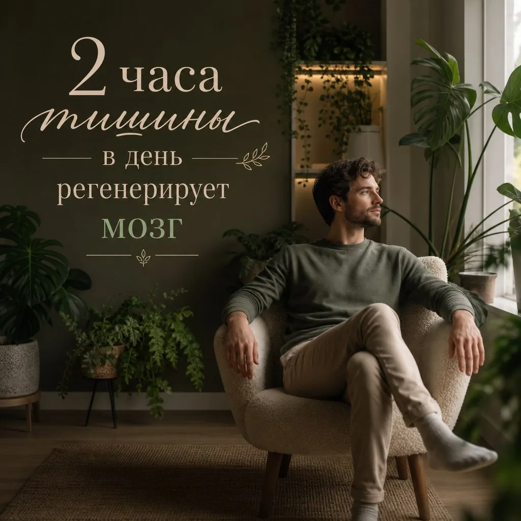 Тишина регенерирует мозг — простое пребывание в полной тишине по 2 часа в день стимулир...