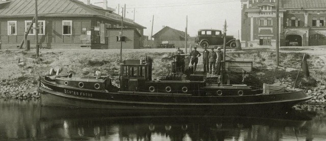 Катер пожарной охраны НКВД «Всегда готов». Ленинград. СССР. 1930-е. 🛶