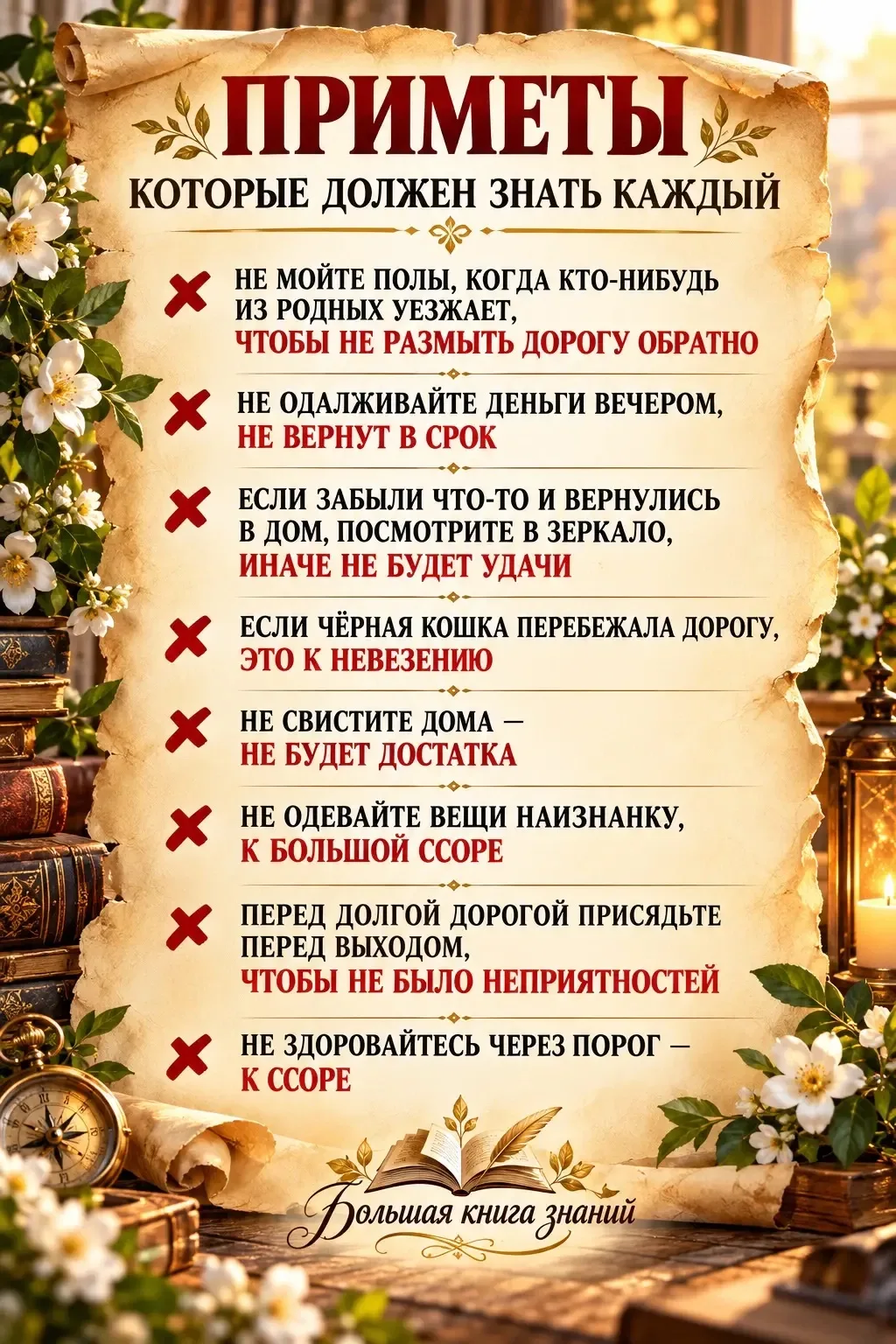 Важные приметы!📚📍
