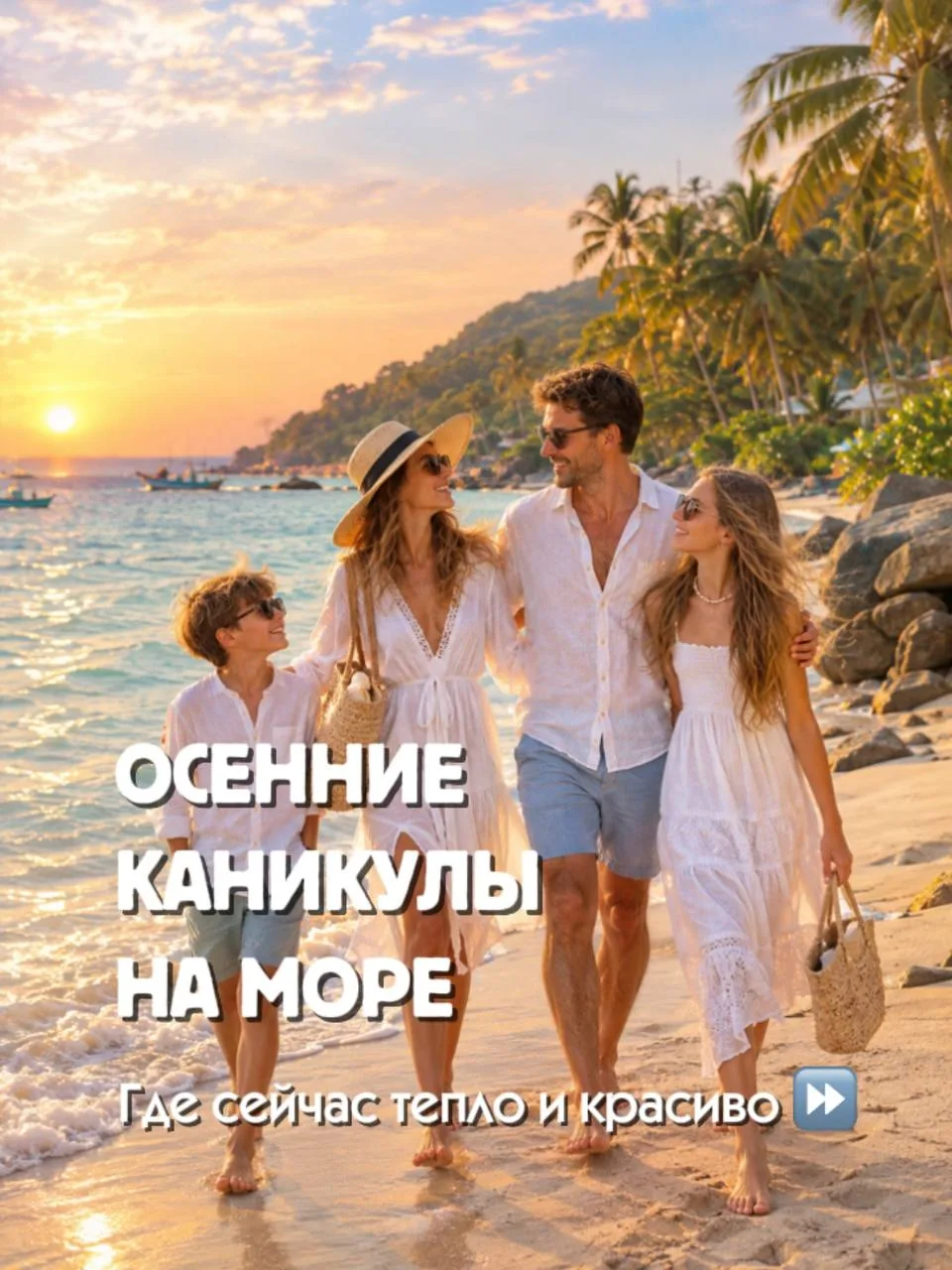 🌅 ОСЕННИЕ КАНИКУЛЫ НА МОРЕ: ГДЕ СЕЙЧАС ТЕПЛО И КРАСИВО 🏝️