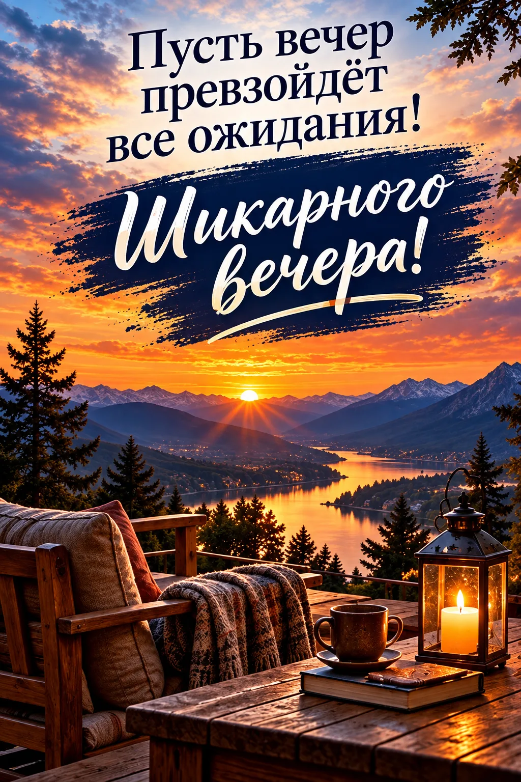 Самые интересные вечерние открытки 💙🧡💚