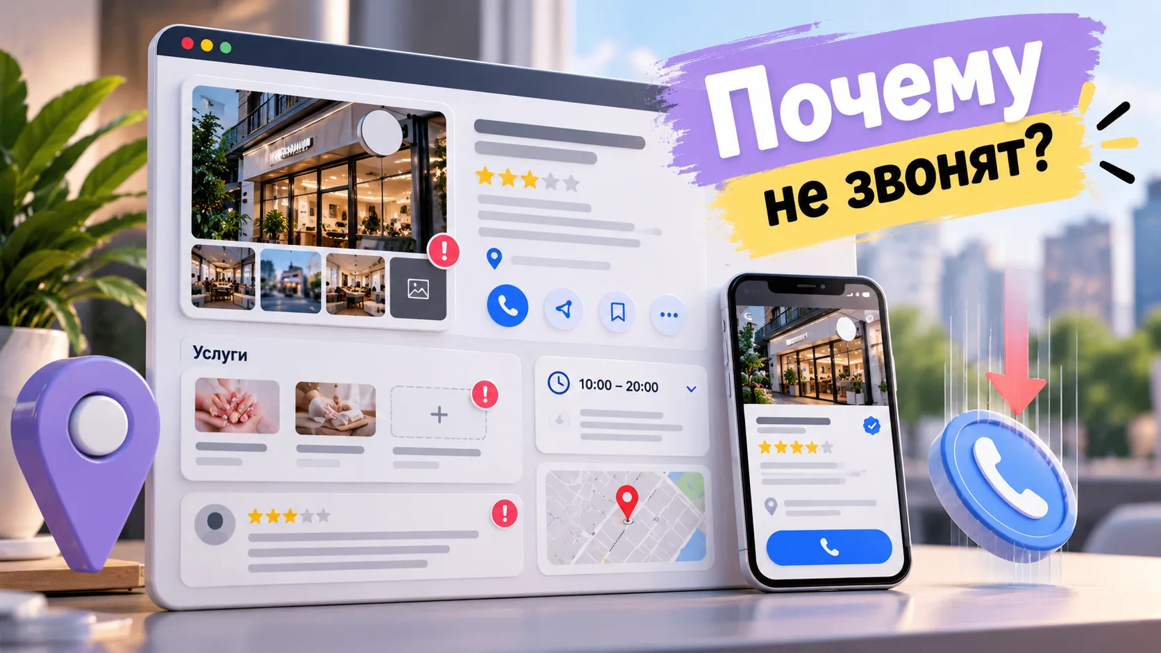 Карточка в Яндексе есть. А звонков почти нет. Что проверить?