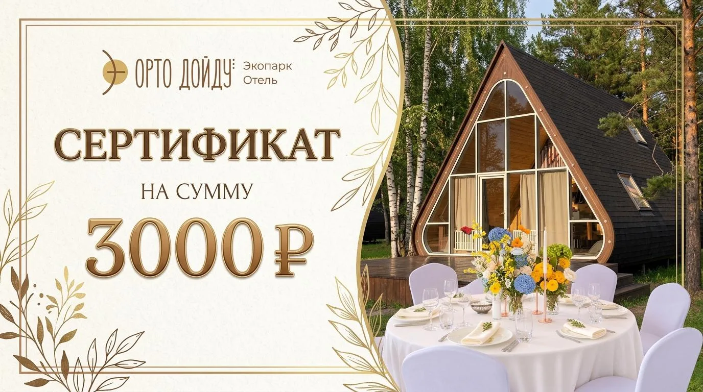 СЕРТИФИКАТ от Экопарк-отеля Орто Дойду