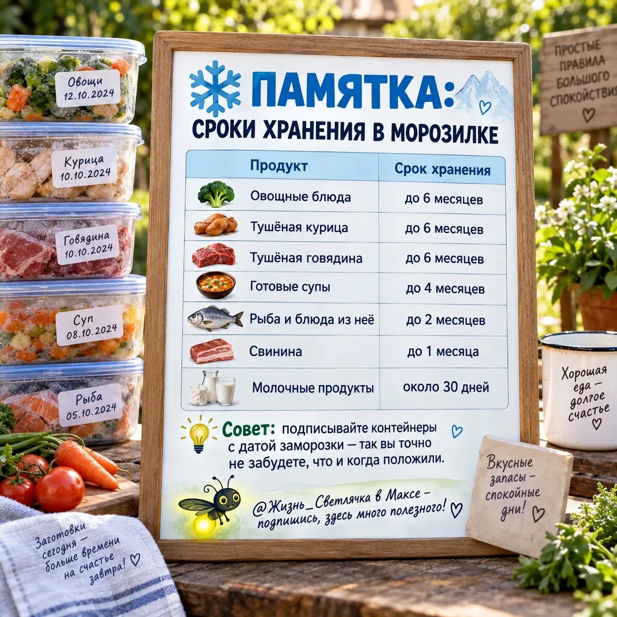 Собрала несколько советов по заморозке еды ❄️