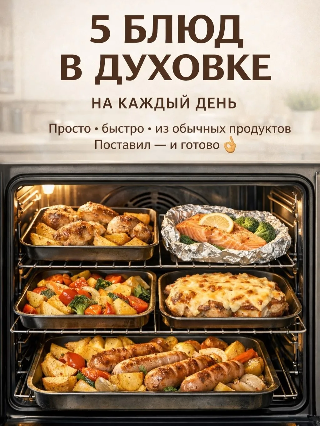 Когда нет времени, сил и идей — духовка реально спасает 👌