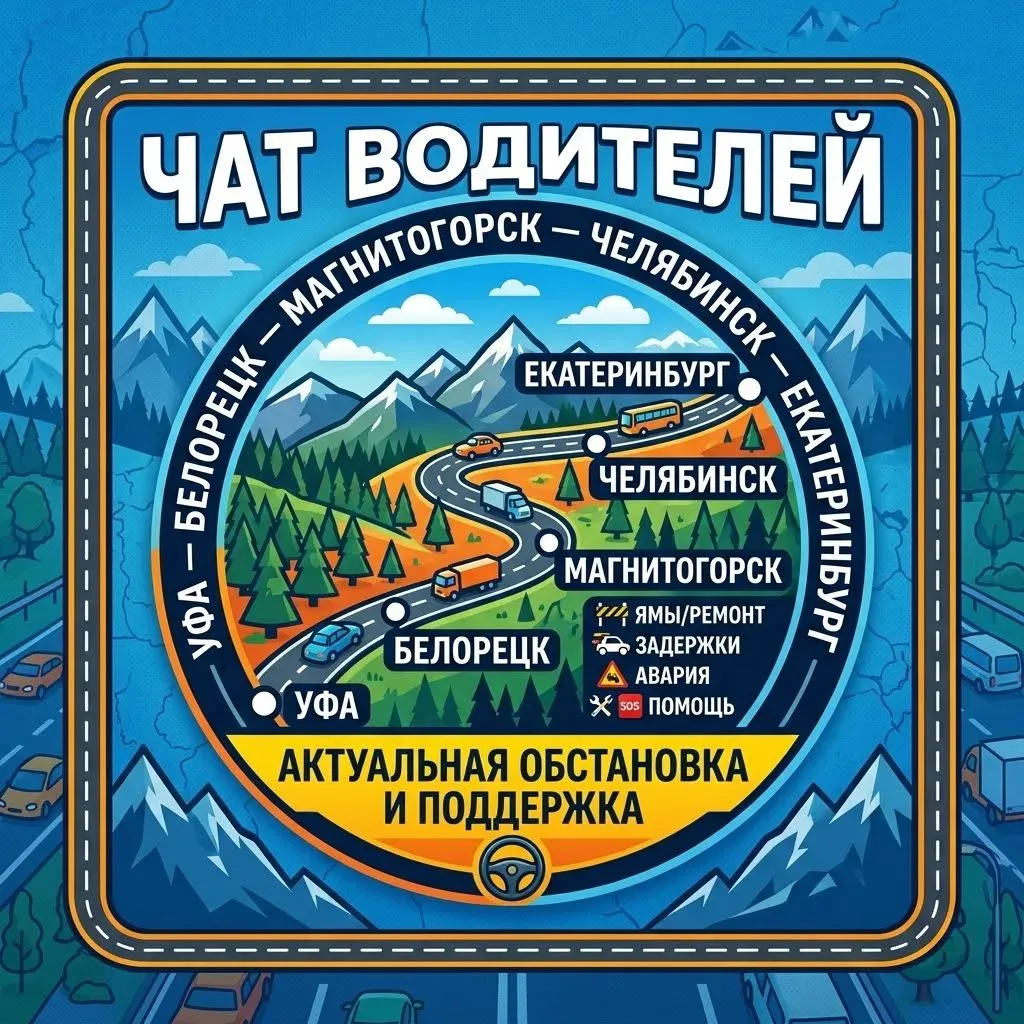 Чат для водителей по трассе Уфа — Белорецк — Магнитогорск — Челябинск — Екатеринбург. Д...