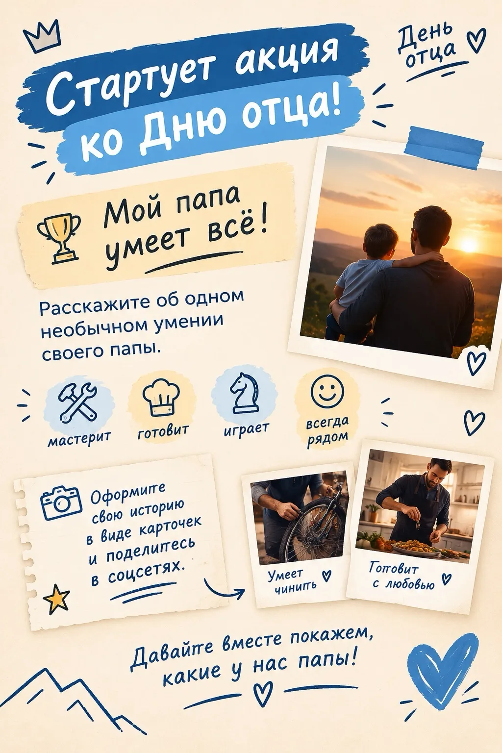 💙 Стартует акция ко Дню отца!