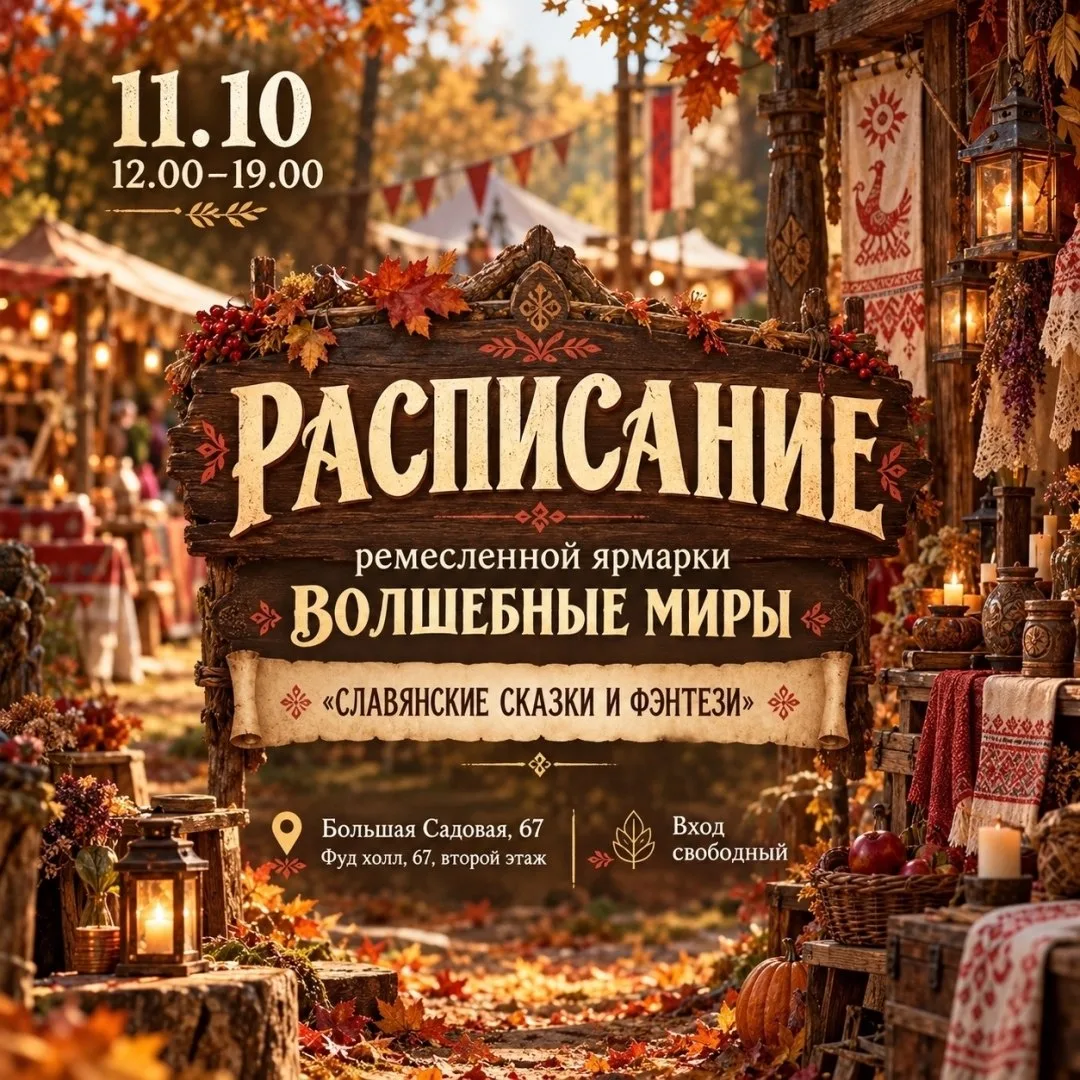 Полное расписание ярмарки «Волшебные миры»: Славянские сказки и фэнтези